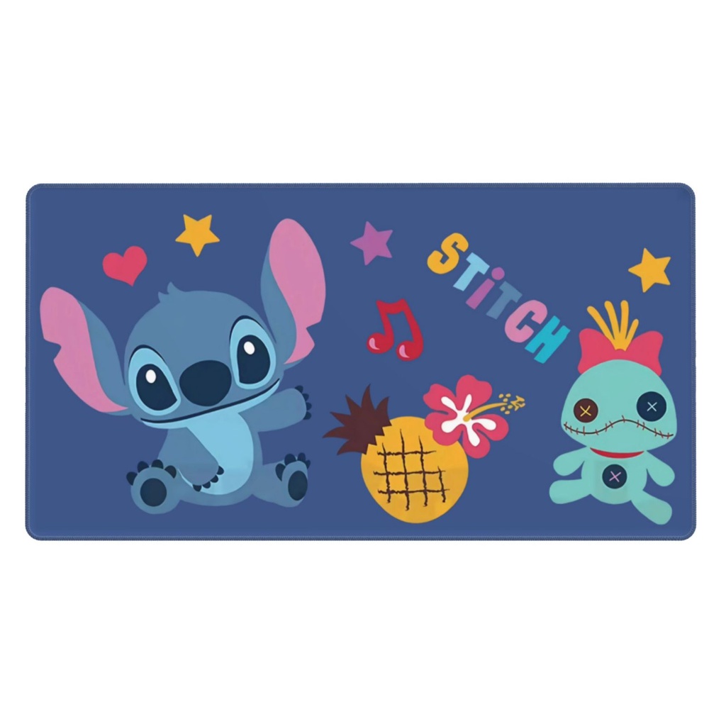 Miếng Lót Chuột Và Bàn Phím Máy Tính Cỡ Lớn 40 X 75Cm Chống Trượt In Hình Lilo & Stitch Disney
