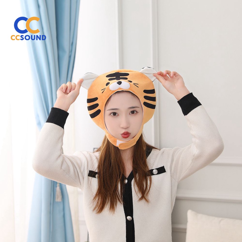 Mũ Trùm Đầu Hình Con Hổ Chất Liệu Cotton PP Mềm Mại Thoáng Khí