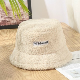 (Bán Buôn Sỉ) Mũ lông cừu bucket retro phong cách Hàn Quốc