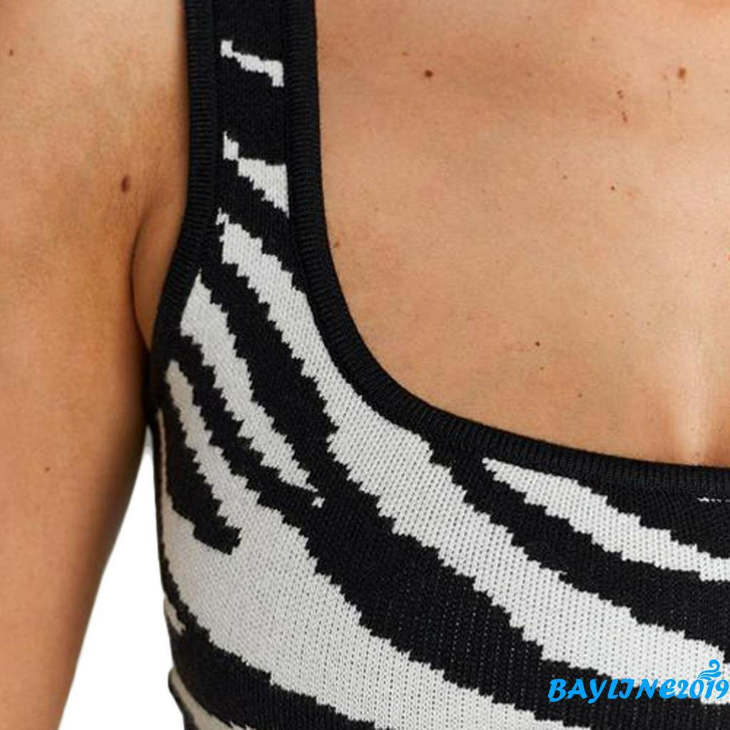 Áo Hai Dây Họa Tiết Ngựa Vằn Quyến Rũ Dành Cho Nữ