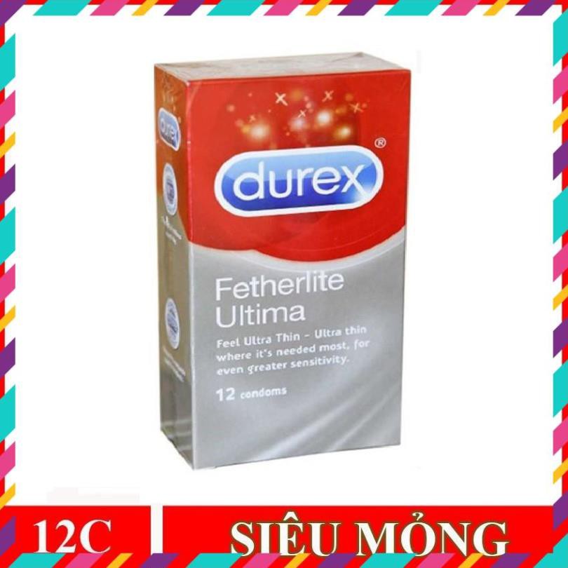 [FreeShip-Chính Hãng] Bao Cao Su Durex Fetherlite Siêu Mỏng - Hộp 12 Cái