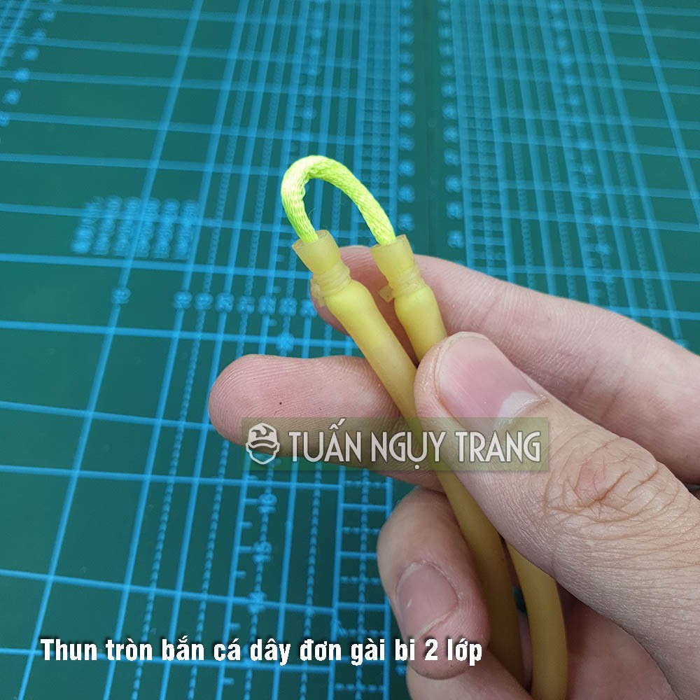 Dây thun tròn bắn cá 2 lớp gài bi loại dây đơn siêu bền