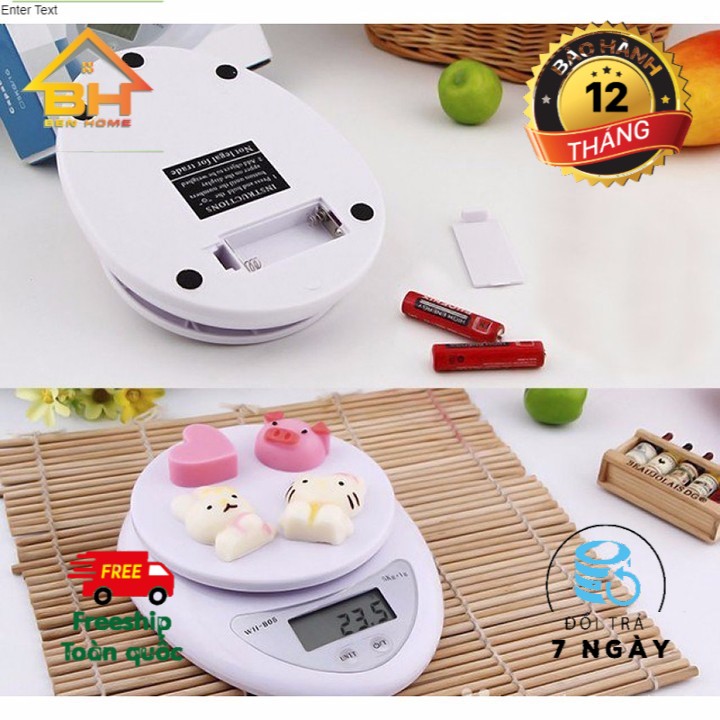 [SALE] Cân điện tử nhà bếp 5kg nhỏ gọn tiện dụng