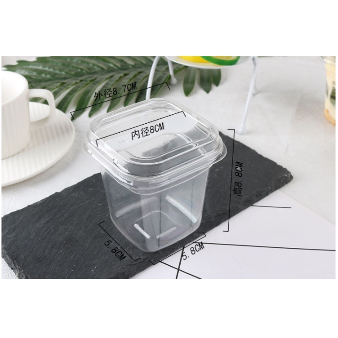 Ly nhựa mousse, tiramisu nắp bằng (50 cái kèm nắp) size 270 ml