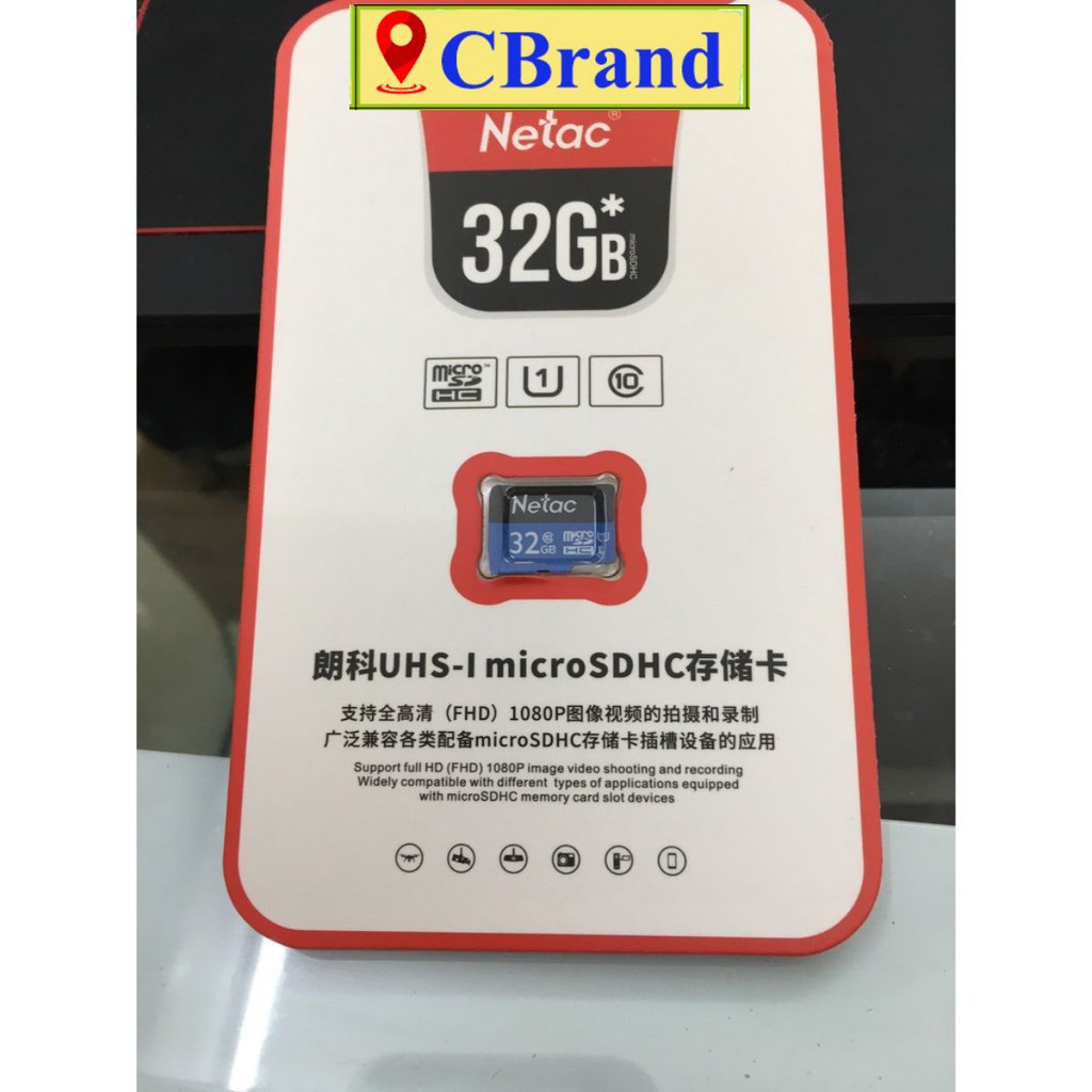 Thẻ Nhớ⚡️Thẻ Nhớ MicroSD Netac 32GB, Lưu Trữ Dữ Liệu Tốc Độ Cao⚡️C.Brand