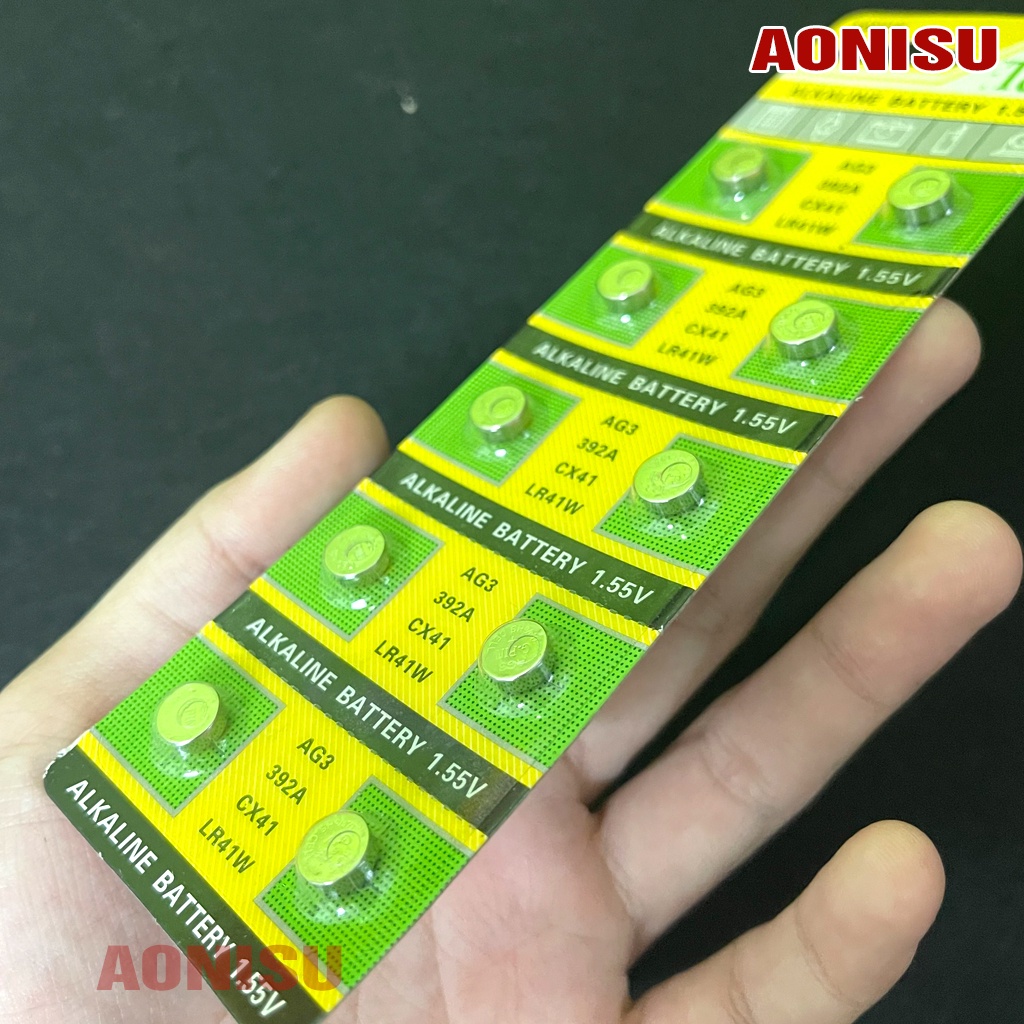 (Vĩ 10 Viên) Pin Nút LR41 1.5V- Pin Đồng Xu, Pin Cúc Áo, An Toàn Tuyệt Đối - Sử Dụng Lâu Dài, AONISU | BigBuy360 - bigbuy360.vn