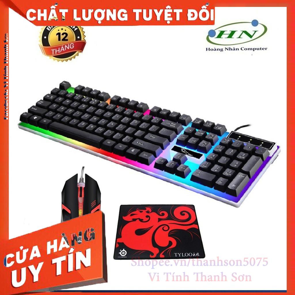 BỘ BÀN PHÍM GAME G21 VÀ CHUỘT R8 1602 LED 7 MÀU + TẶNG LÓT CHUỘT TYLOOS - Vi Tính Thanh Sơn