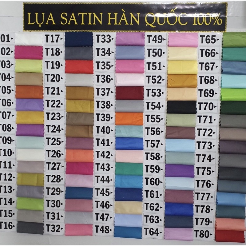 Vải cotton satin Hàn Quốc 1 mét dùng để may ga trải giường