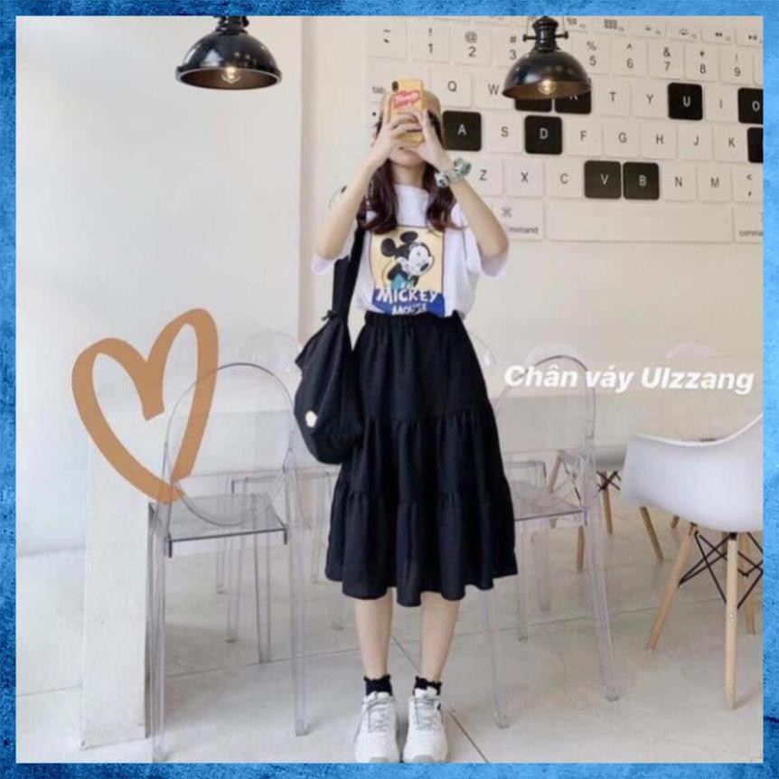 [Freeship] Chân Váy Nữ Voan, Chân Váy Xòe 3 tầng Vintage Trắng Đen | BigBuy360 - bigbuy360.vn