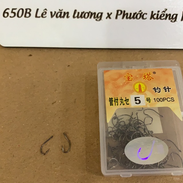 Hộp Lưỡi Số 5 và số 7 - Lưỡi Dài Câu Cá