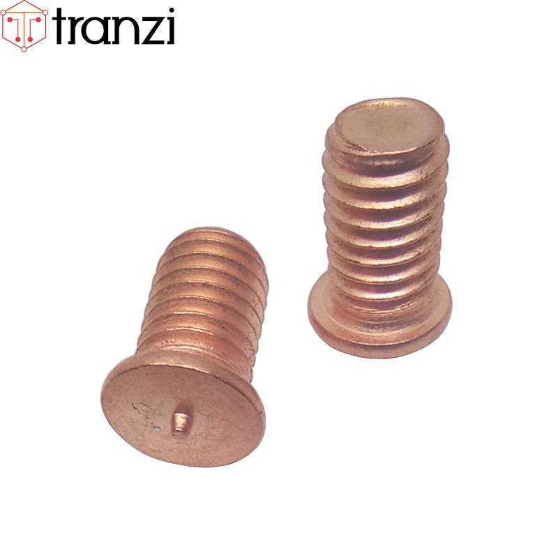 Bu lông hàn chập mạ đồng M6x10 - túi 50 cái