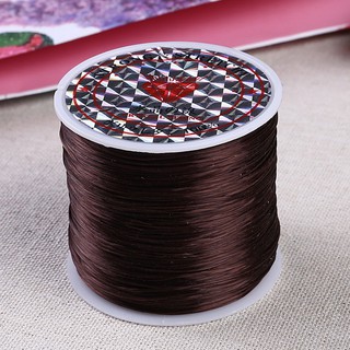 1 cuộn chỉ chun co giãn màu nâu chun gân chỉ tơ xâu xỏ vòng tay vòng hạt phong thủy tiện lợi - moon shop