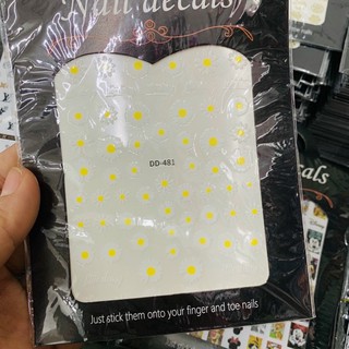 sticker  hoa cúc dán móng