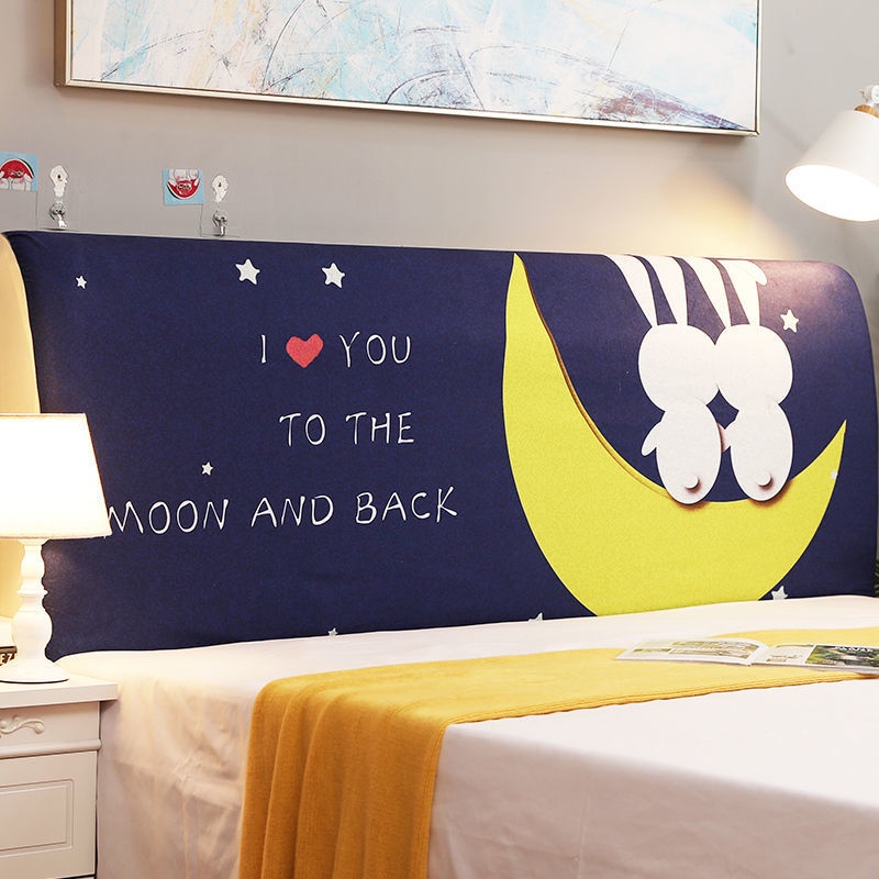 Vỏ Bọc Đầu Giường Chống Bụi 1.5m - 2m Họa Tiết Hoạt Hình Đơn Giản Hiện Đại