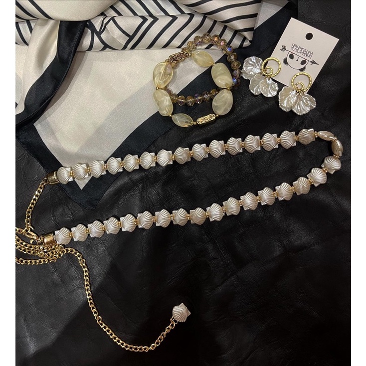 Belt kim loại đính hạt