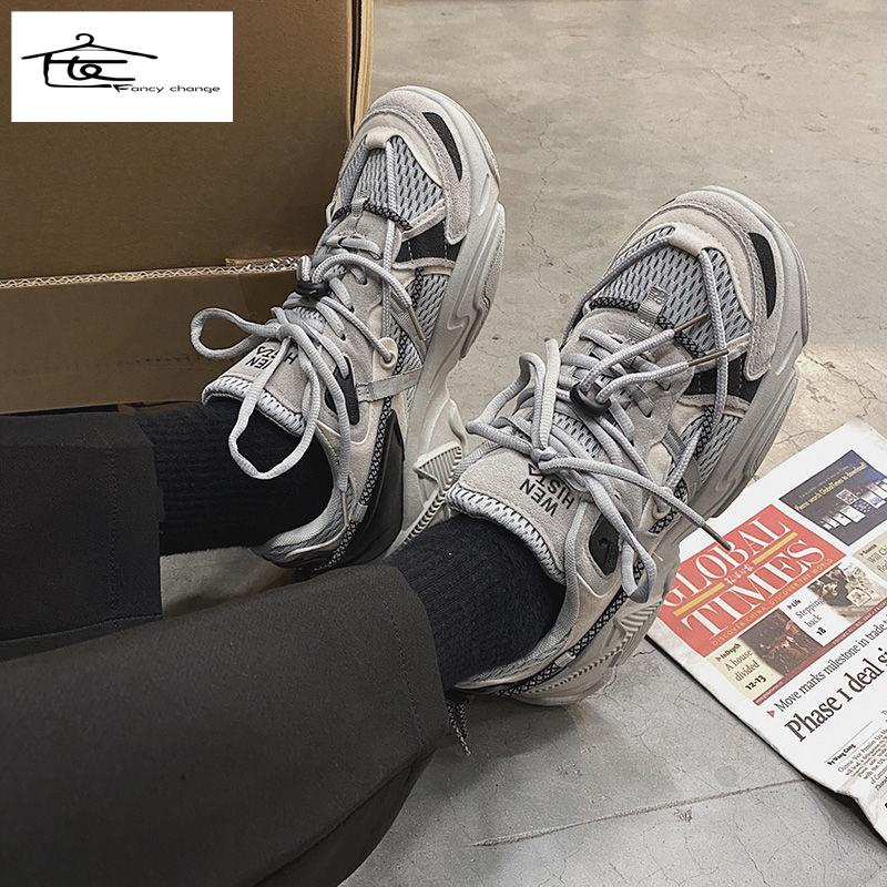 Giày Thể Thao Đế Dày Tăng Chiều Cao Thoải Mái Phong Cách Retro Cho Cặp Đôi