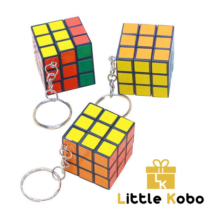 Móc Khóa Rubik 3x3 Xoay Được Khối Lập Phương Rubik 3 Tầng Keychain