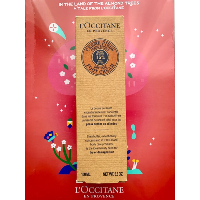 [BILL US/FR] L’OCCITANE Kem Dưỡng Da Chân 15% SHEA BUTTER FOOT CREAM Chiết Xuất Bơ Đậu Mỡ 150ml