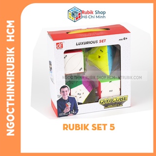 Combo Rubik Qiyi/ Set 5 Qiyi - Combo 4 Rubik (Qiming -Pyraminx,Qicheng -Skewb,Qiheng S-Megaminx,Ivy cube)