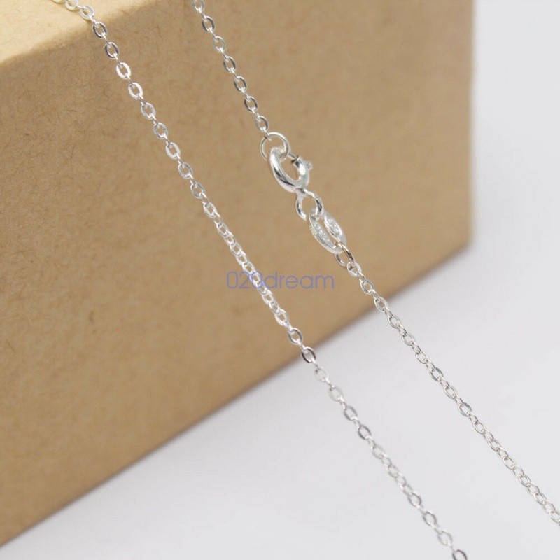 Vòng cổ 100% Bạc Sterling 925 1.2mm 14-24 &quot;In Chữ Ý Cho Nữ