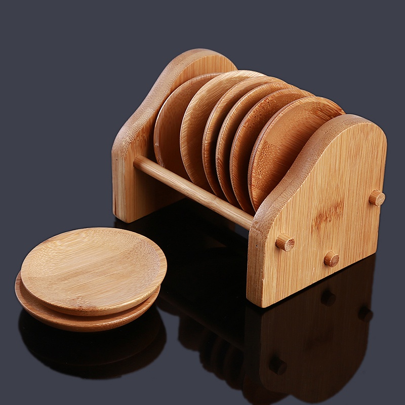 High Quality Bamboo Tea Set Four Square Cup Holder Kung Fu Tea Set