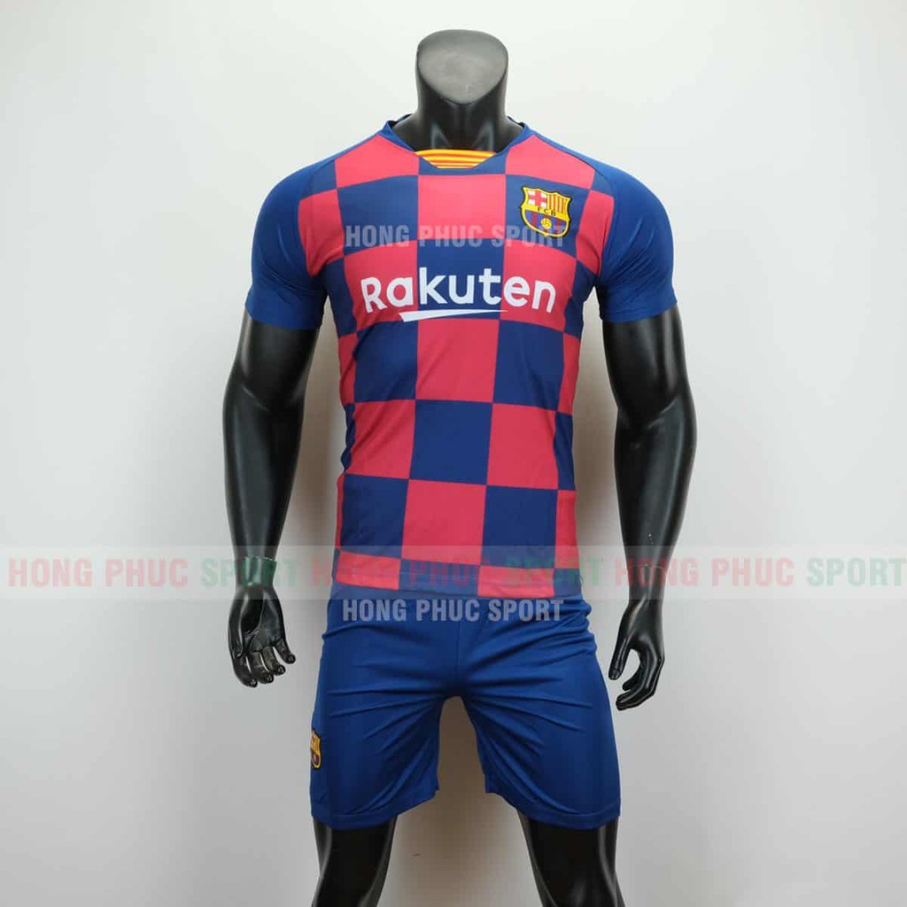 Bộ quần áo đá bóng, áo đá banh, áo thể thao nam đội tuyển BARCA 2019 2020