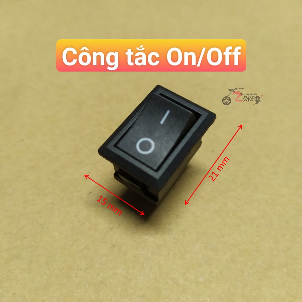 Công tắc On/Off bập bênh 2 chân 12VDC