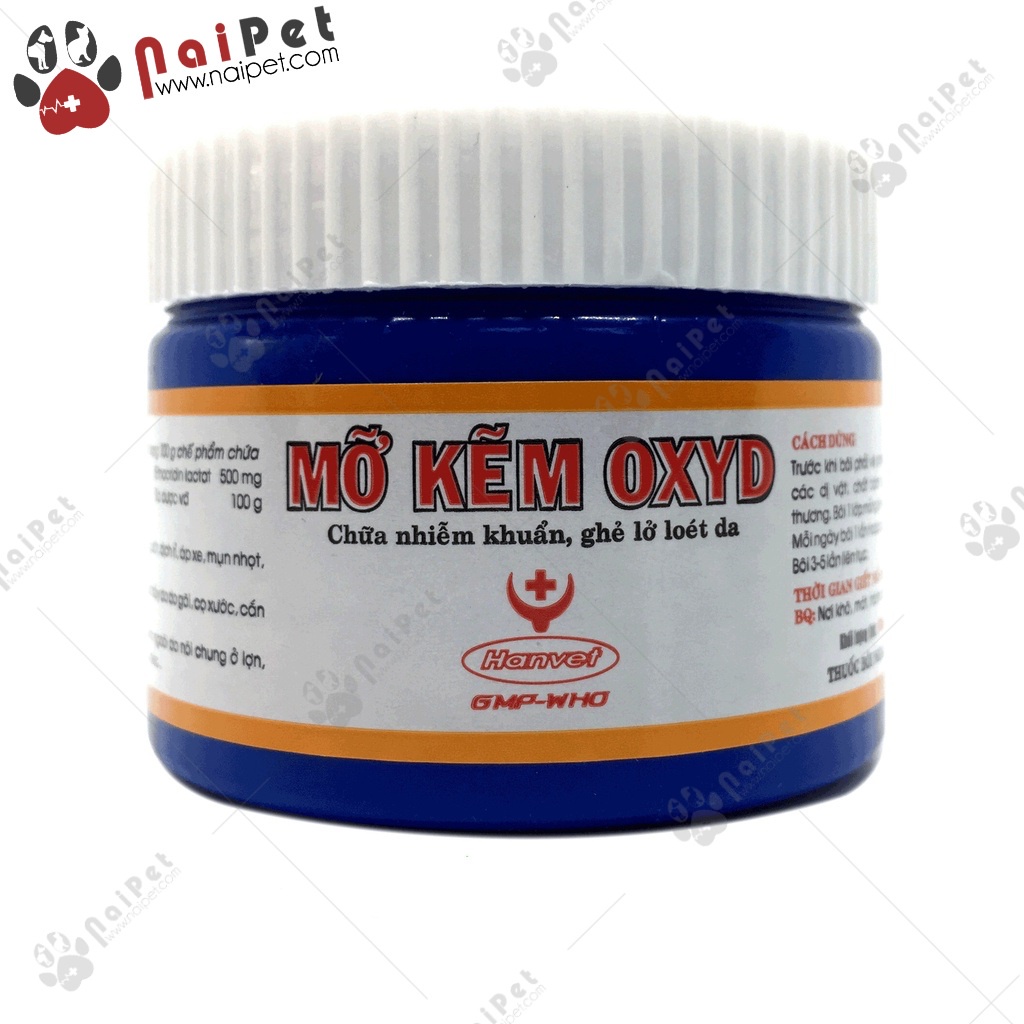 Thuốc Chữa Nhiễm Khuẩn Ghẻ Lở Loét Da Mỡ Kẽm Oxyd 100g