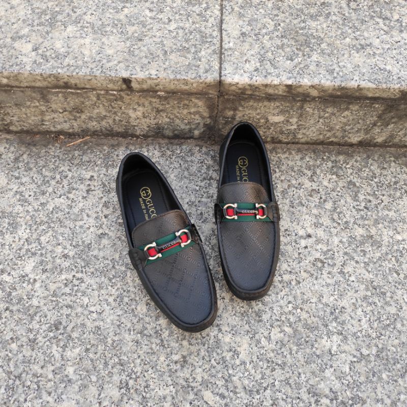 Giày Lười Nam Da Bò Gucci Màu Đen - ENDU SHOES