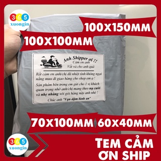 5600 tem cảm ơn anh shiper kích thước 60x40mm giảm tỷ lệ hoàn cao tới 98%