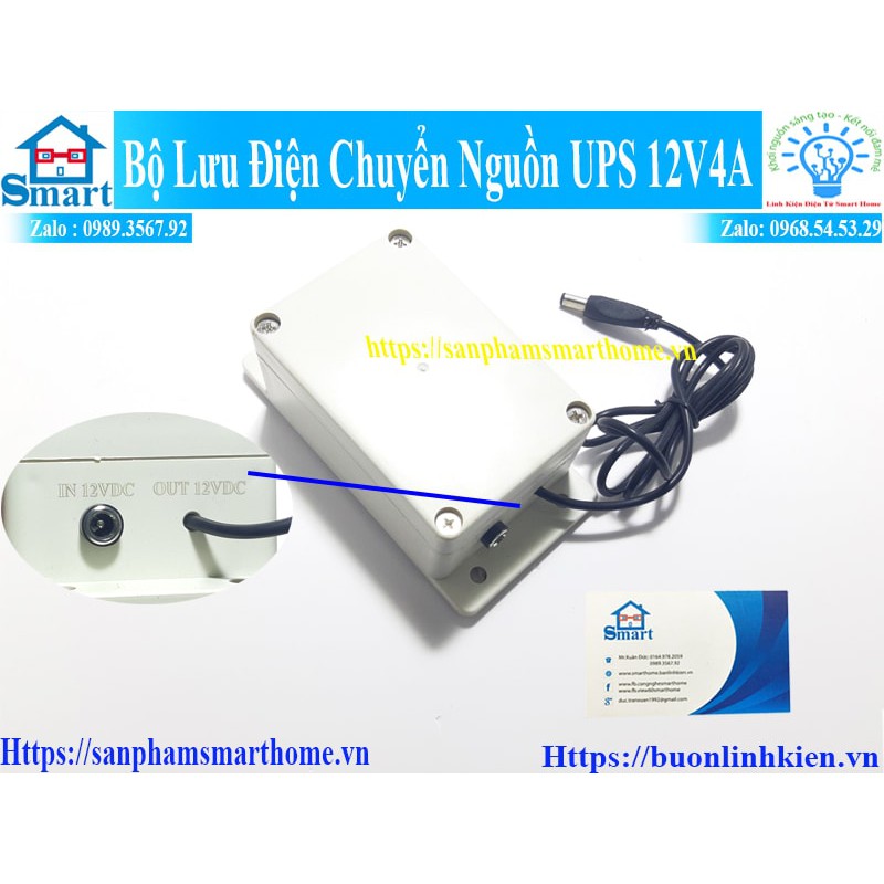 Bộ lưu điện chuyển nguồn 12v4a