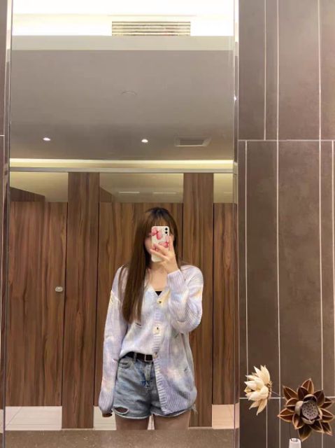 Áo cardigan len xuân thu loang trẻ trung năng động Jennie