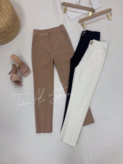 Quần tây 2 nút lưng cao