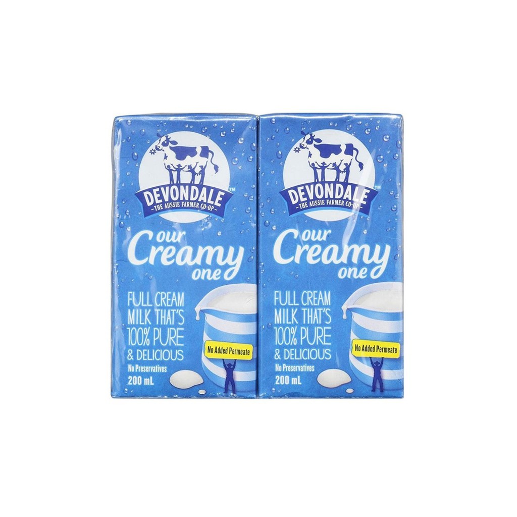 Thùng 24 Hộp Sữa Devondale Full Cream (200ml/hộp)