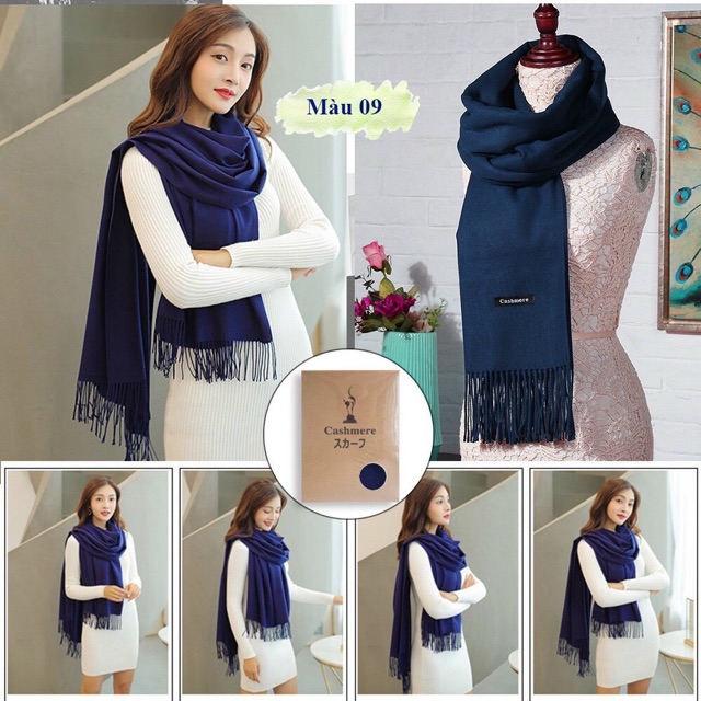 (Có Video ảnh thật) Khăn Quàng Cổ Nữ Cashmere Siêu Xinh