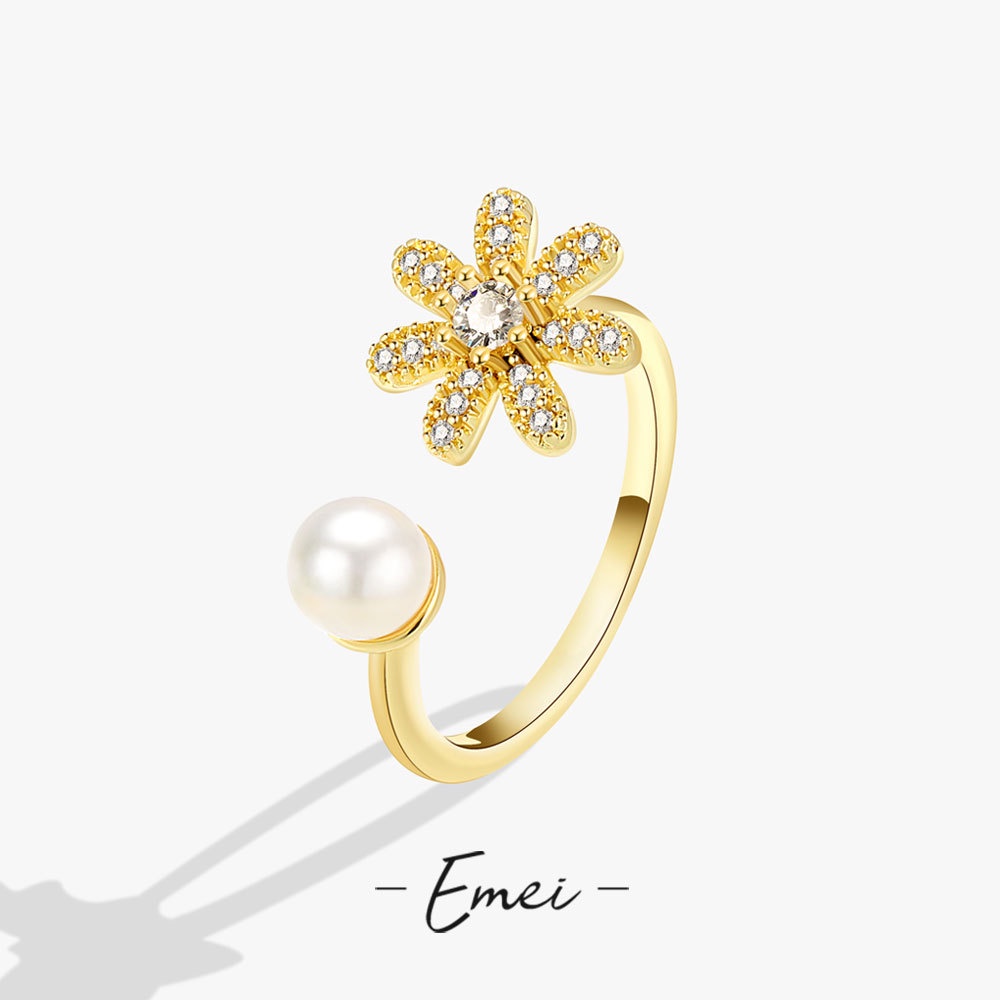 Nhẫn Hở Hình Hoa Nhỏ Sang Trọng Thời Trang Cao Cấp