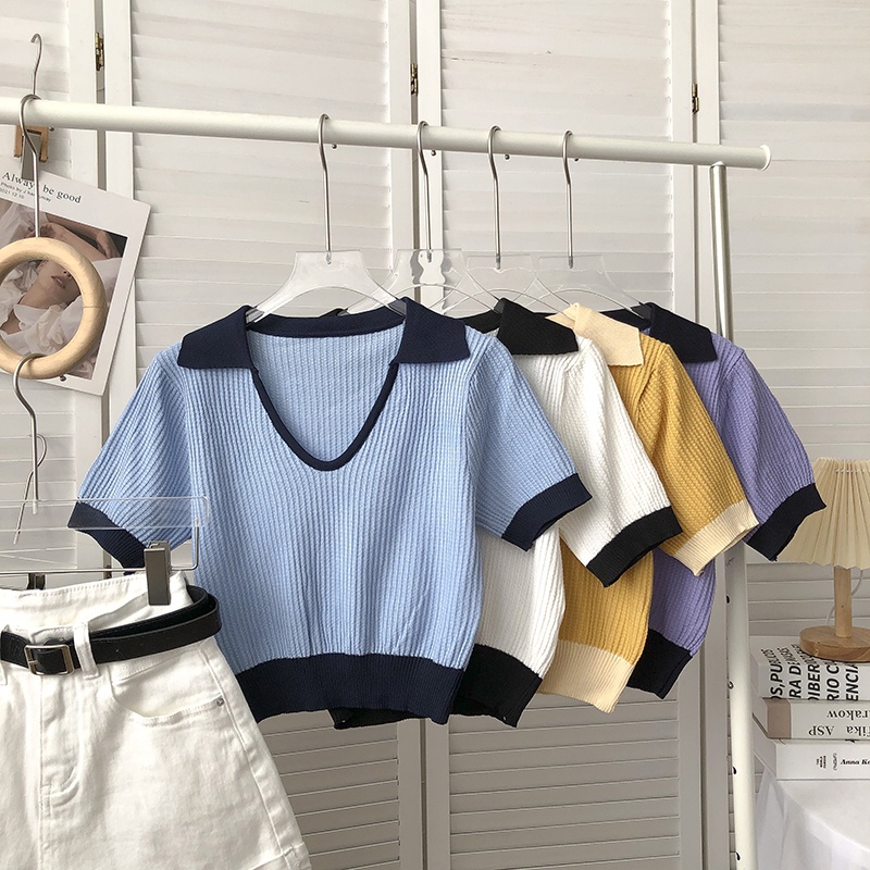 Áo Sweater Dệt Kim Chui Đầu Dáng Ôm Thiết Kế Trẻ Trung