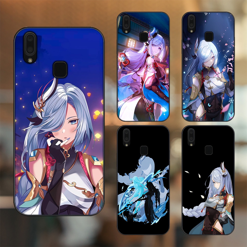 Ốp lưng Vivo Y91, Y95 viền đen in hình Shenhe Genshin Impact