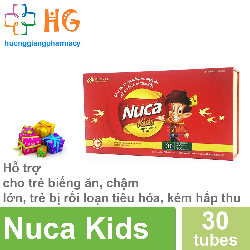 Ăn ngon Nuca Kids - Bổ sung Lysine, Thymomodulin, Kẽm và các Vitamin. Giúp trẻ ăn ngon, tăng đề kháng (Hộp 30 ống)