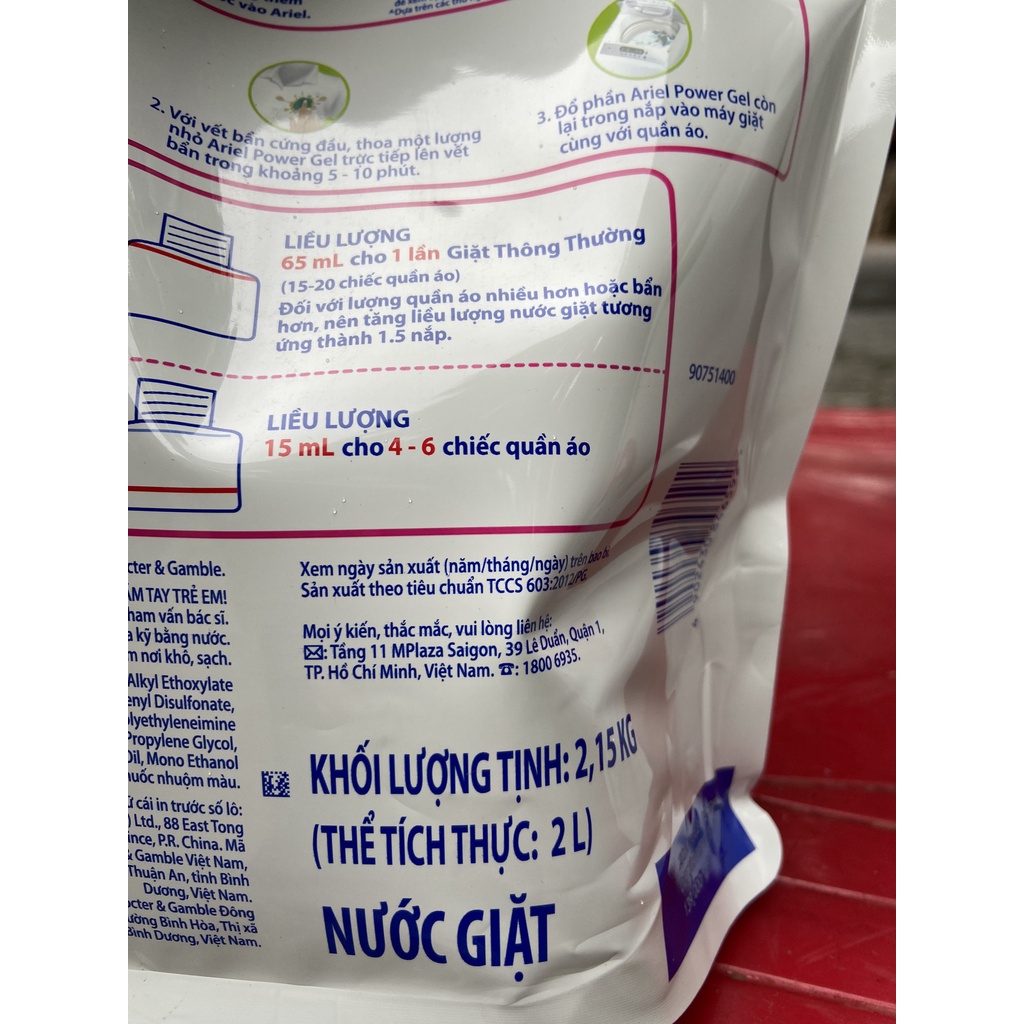 NƯỚC GIẶT ARIEL MATIC DỊU NHẸ HƯƠNG SẢ 2,15kg