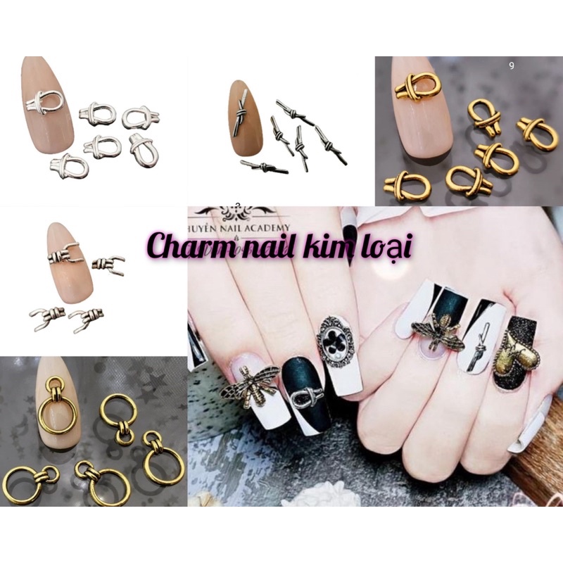 charm kim loạitrang trí móng