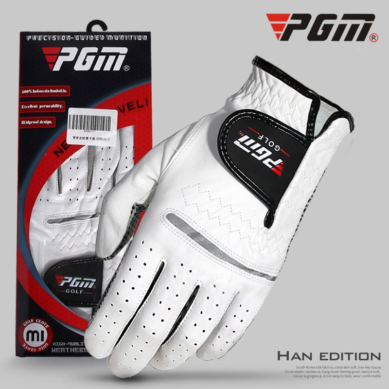 1 Găng Tay Đánh Golf Trái / Phải Bằng Da Cừu Mềm Thoáng Khí Chống Trượt Cho Nam