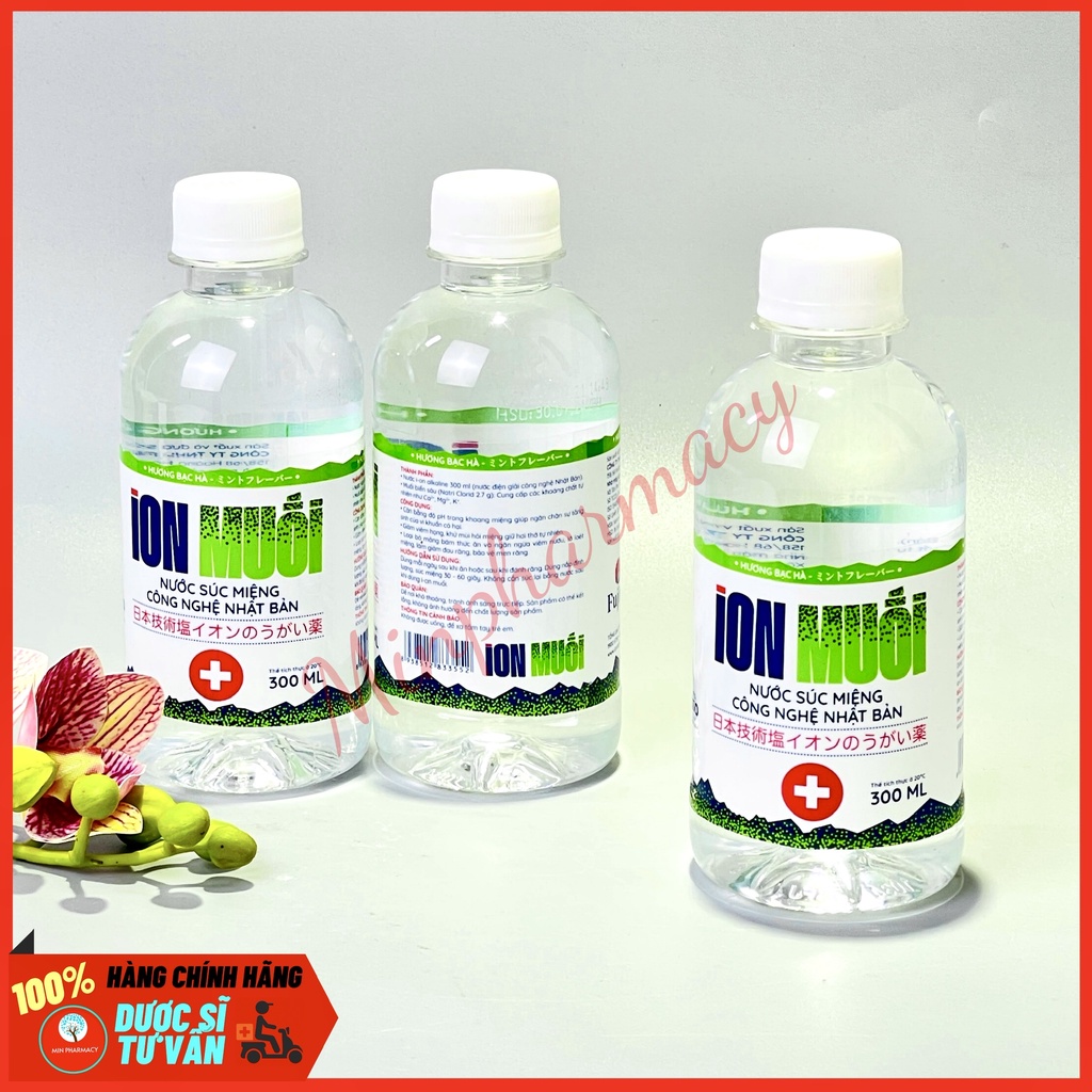 Nước súc miệng ION Muối Fujiwa Công Nghệ Nhật Bản Hương Mint Bạc Hà 680ml - Minpharmacy