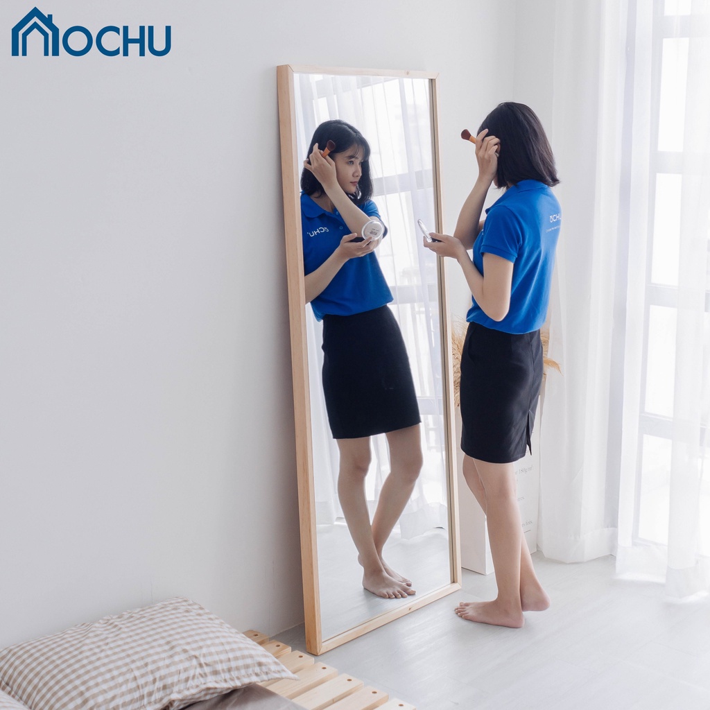 Gương đứng soi toàn thân khung gỗ OCHU Dựa tường  MIRROR L Nội thất Decor phòng khách phòng ngủ