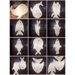 Bộ 5 cá gỗ cho trẻ tô màu