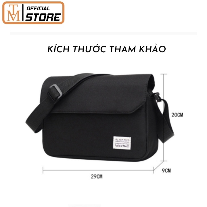 Túi đeo chéo messenger nam nữ vải canvas phong cách trẻ trung, năng động - Túi chéo nam TC87