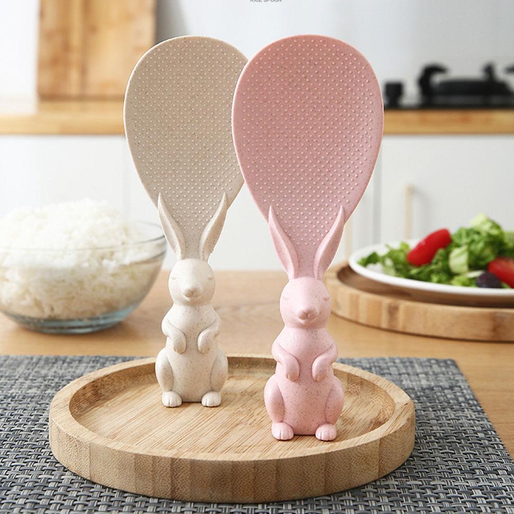 Muỗng xới cơm chống dính W1K6 họa tiết chú thỏ đẹp mắt