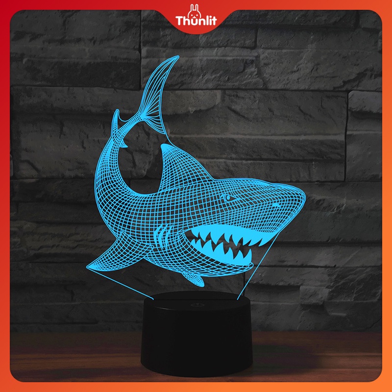 Đèn ngủ THUNLIT sạc usb hình cá mập độc đáo