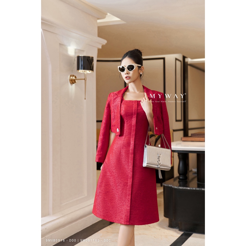 Sét Đầm Áo Khoác Nữ MY WAY Dáng Chữ A Sang Trọng 9MVB0916 -9MDB1162 Do0