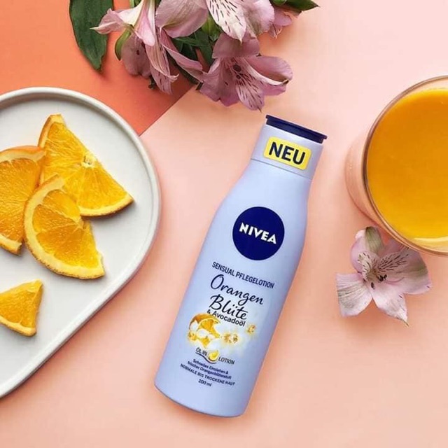 Sữa dưỡng thể nivea hương hoa cam , hoa Hồng , hoa đào